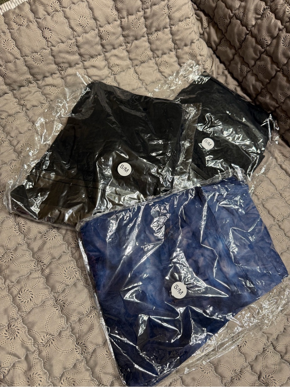 3-Pack Women's Seamless Leggings - Black & Navy